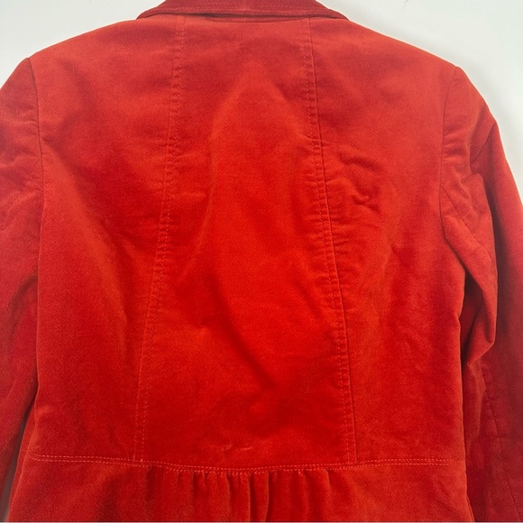 Talbots Velour Jacket Size 2 Petite Orange Business Casual Office Professional - Picture 9 of 9